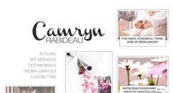 Desktop Screenshot of camrynrabideau.com